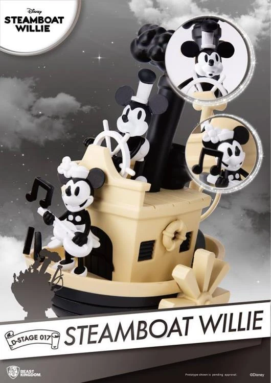 BEAST KINGDOM Disney D-Stage DS-017 Steamboat Willie PX Previews Exclusive Statue - Image 2