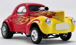 ACME 1:18 Scale - 1941 Red Flamed Gasser (Red With Yellow Flames) - Limited 1 Of 408 Pieces