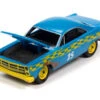 Johnny Lightning 1:64 Scale Street Freaks 2020 Release 4 Version B - 1967 Ford Fairlane Stock Car #25 Matt Rattlecan Bright Blue (Dirty Version) "Demo
