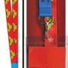 Wonder Woman Repeating WW Logo Lanyard With Logo Badge Holder