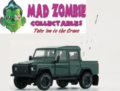 BM Creations 1:64 Scale - Land Rover 2016 Defender 110 Pick Up - Green (RHD)