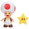 JAKKS PACIFIC World Of Nintendo Super Mario 4" Figure Wave 26 - Toad With Star