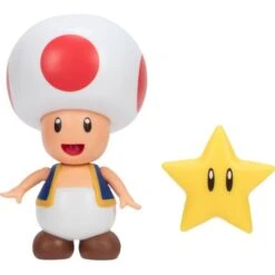 JAKKS PACIFIC World Of Nintendo Super Mario 4" Figure Wave 26 - Toad With Star