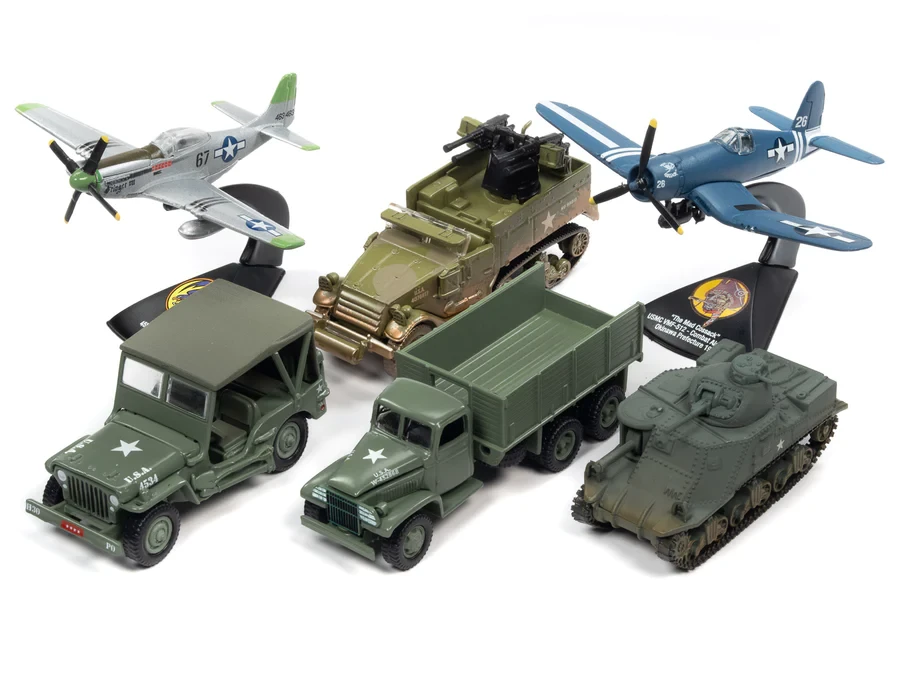 Johnny Lightning 1:64 Military 2022 Release 1 Version A - GMC CCKW 6×6 Battle Of Guadalcanal (1:87) Olive Drab - Image 2