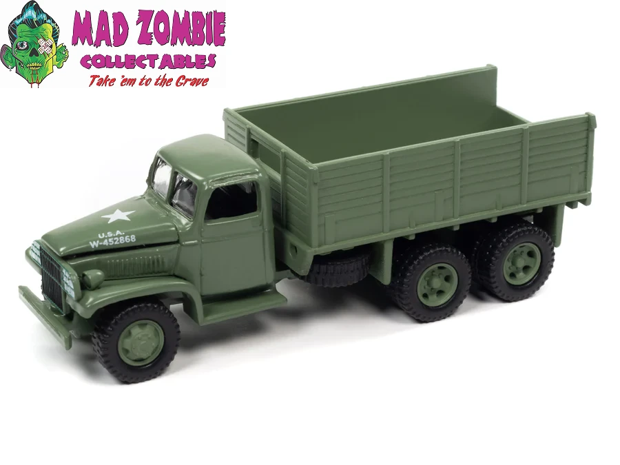 Johnny Lightning 1:64 Military 2022 Release 1 Version A - GMC CCKW 6×6 Battle Of Guadalcanal (1:87) Olive Drab