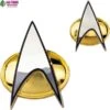 Quantum Mechanix Star Trek The Next Generation Communicator Badge And Pin Set