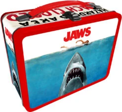 Aquarius Jaws Hazardous Area Tin Tote Lunch Box