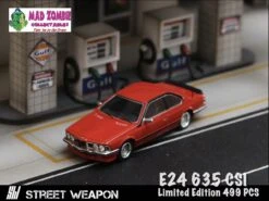 Street Weapon 1:64 Scale - BMW E24 635 CSI Red - Limited To 499 Pieces World Wide