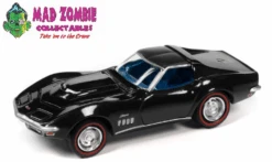 Johnny Lightning 1/64 Muscle Cars 2022 Release 3B - 1969 Chevrolet Corvette (MCACN) (Gloss Black)