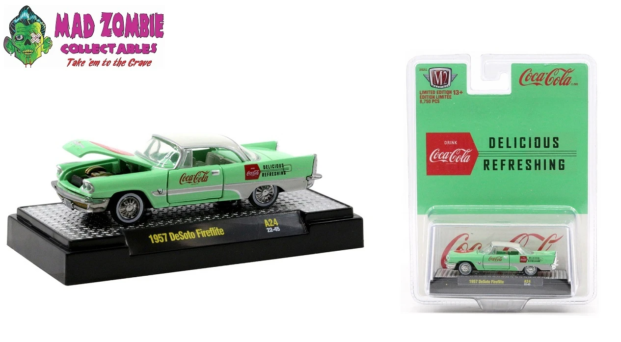M2 Machines Coca Cola 1:64 Scale Release A24 - ββ1957 DeSoto Fireflite