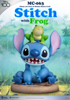 Disney Lilo & Stitch Beast Kingdom Master Craft Statue - Stitch With Frog