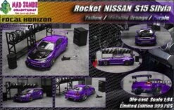 Focal Horizon 1/64 - Nissan Silvia S15 GT Wing Pandem Rocket Bunny Purple - Limited To 999 Pieces World Wide