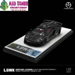 Time Micro 1/64 Scale - LWBK Lamborghini LP700 GTEVO Wide Body Black - Limited To 699 World Wide