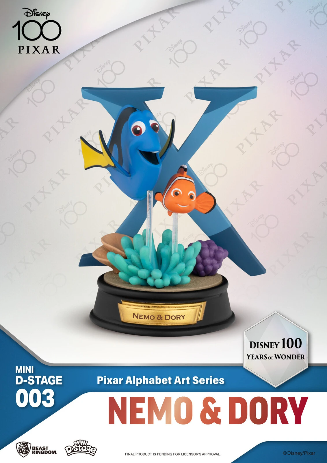 Beast Kingdom Mini D Stage Disney 100 Years Of Wonder Pixar Alphabet Art Series Set - Nemo & Dory
