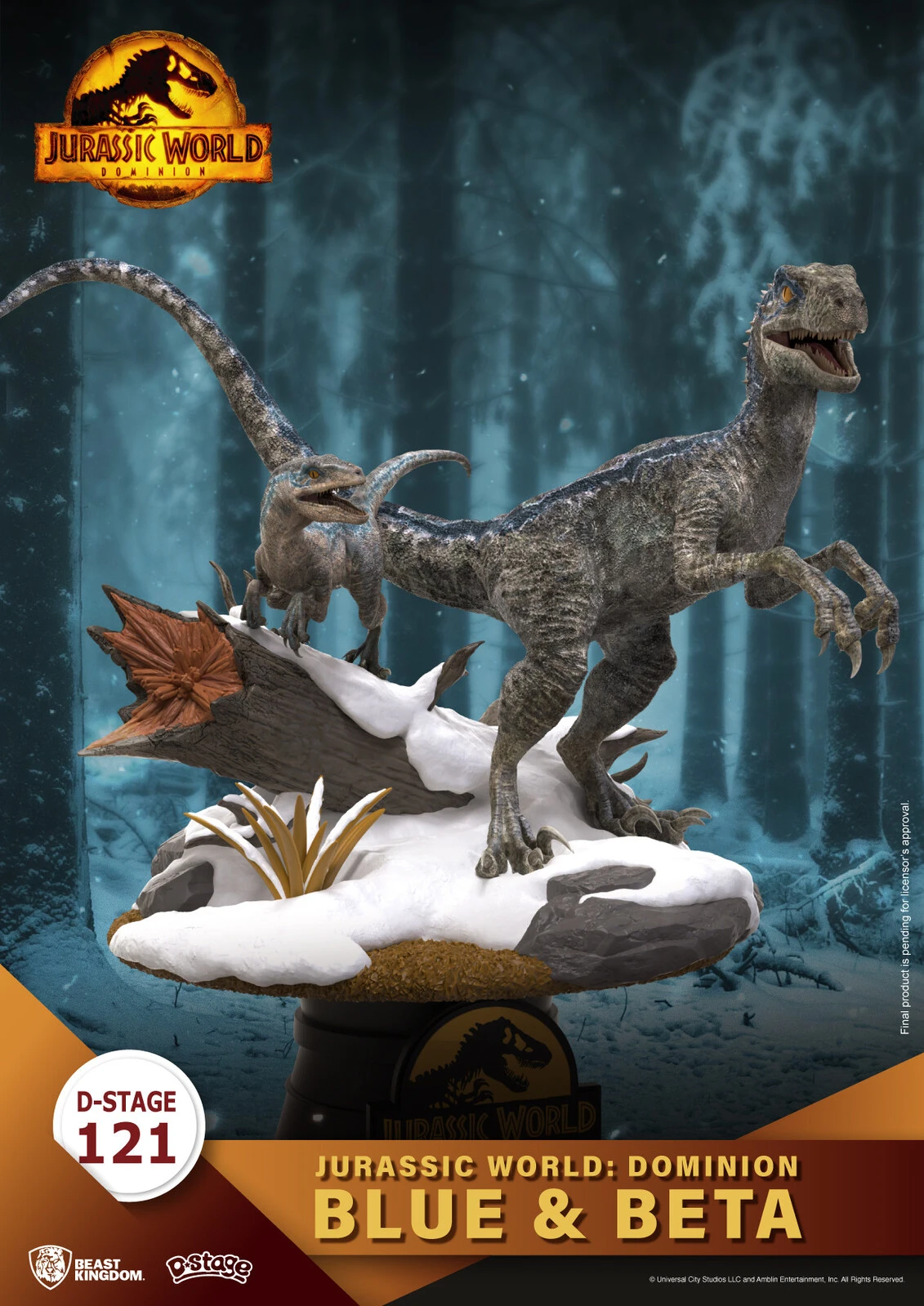 Beast Kingdom D Stage Jurassic World Dominion Blue & Beta Statue - Image 2