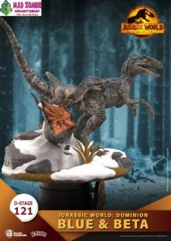 Beast Kingdom D Stage Jurassic World Dominion Blue & Beta Statue