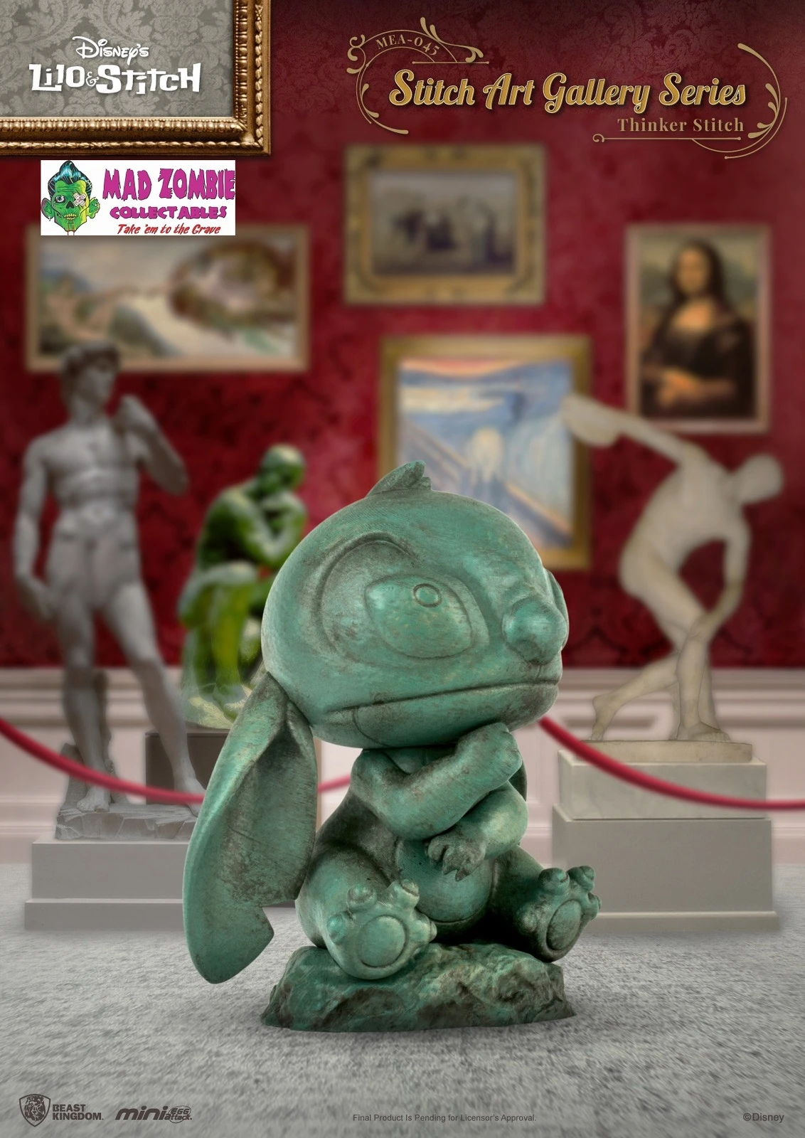 Beast Kingdom Mini Egg Attack Stitch Art Gallery Series Figurine - Thinker Stitch