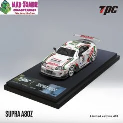 TPC 1/64 Scale - Toyota Supra JZA80 Castrol Livery White - Limited To 499 Pieces World Wide