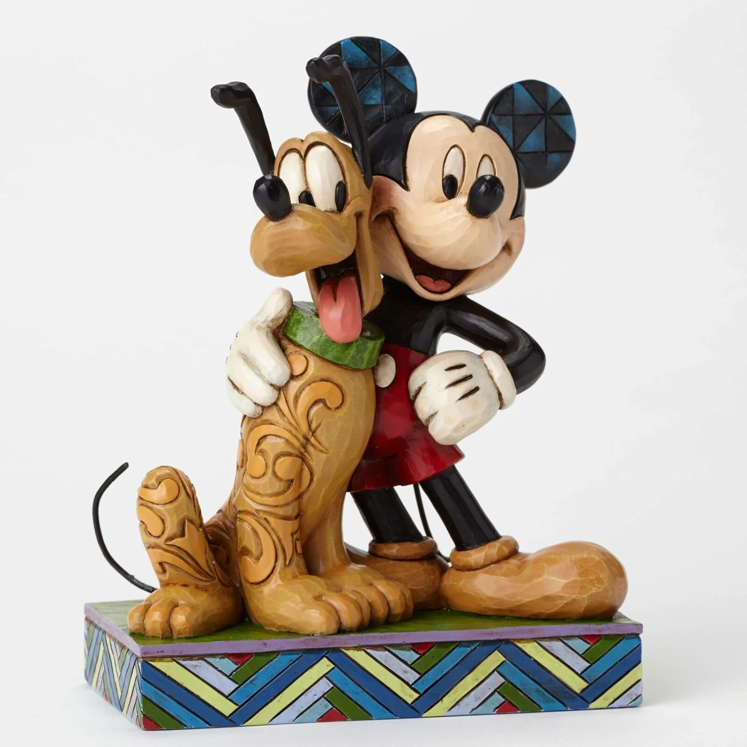 Enesco Jim Shore Disney Traditions - Mickey & Pluto - Best Friends Statue