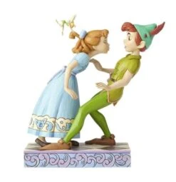 Enesco Jim Shore Disney Traditions - Peter Pan Wendy & Tinker Bell - An Unexpected Kiss Statue