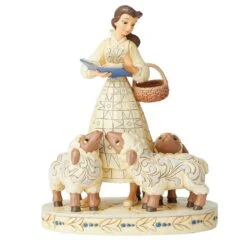 Enesco Jim Shore Disney Traditions - Beauty & The Beast - Belle White Woodland - Bookish Beauty