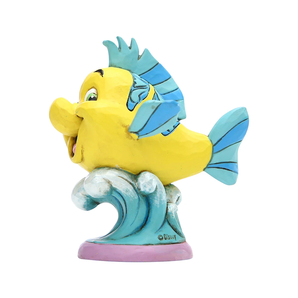 Enesco Jim Shore Disney Traditions - Little Mermaid Flounder - Go Fish Personality Pose Statue - Image 2