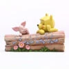 Enesco Jim Shore Disney Traditions - Winnie The Pooh - Pooh And Piglet On A Log, Truncated Conversation Statue