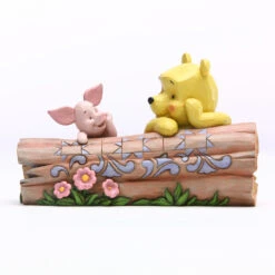 Enesco Jim Shore Disney Traditions - Winnie The Pooh - Pooh And Piglet On A Log, Truncated Conversation Statue