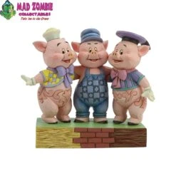 Enesco Jim Shore Disney Traditions - Three Little Pigs - Squealing Siblings Statue