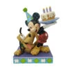 Enesco Jim Shore Disney Traditions - Mickey & Pluto - Happy Birthday Pluto Statue