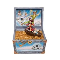 Enesco Jim Shore Disney Traditions - Peter Pan - Treasure Chest - Treasure-Strewn Tableau Statue