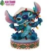 Enesco Jim Shore Disney Traditions - Lilo & Stitch - Wrapped In Christmas Lights Statue