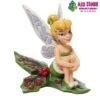 Enesco Jim Shore Disney Traditions - Peter Pan - Tinkerbell Sitting On Holly Statue