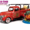 Auto World 1/18 Rat Fink Fire Truck With Resin Figure