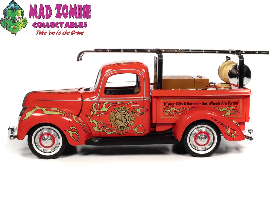 Auto World 1/18 Rat Fink Fire Truck With Resin Figure - Image 4