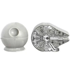 Bioworld Star Wars Millennium Falcon Death Star Salt And Pepper Shaker Set