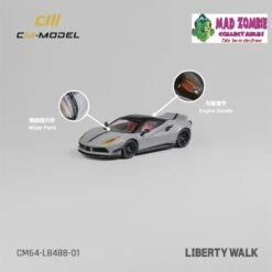 CM Model 1/64 - LBWK 488 Wide Body Grey