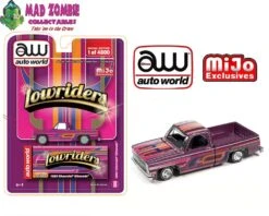 Auto World 1/64 1983 Chevrolet Silverado Pickup Lowriders Limited 4,800 Pieces – Purple – Mijo Exclusives