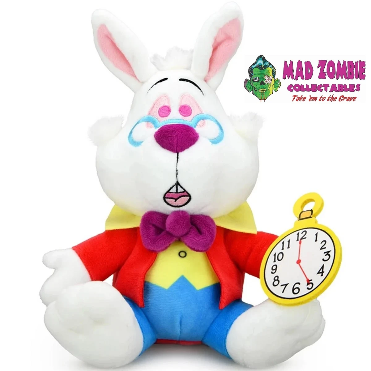 Alice In Wonderland White Rabbit 8-Inch Phunny Plush