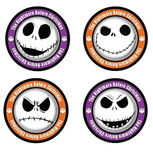 Nightmare Before Christmas Jack Skellington Faces Coaster 4-Pack