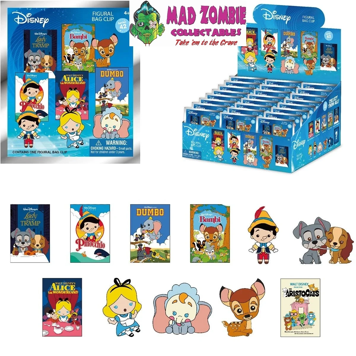 Disney Classic S42 3D Foam Bag Clip - Blind Bag