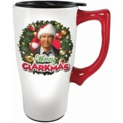 Christmas Vacation Merry Clarkmas 18 Oz. Ceramic Travel Mug With Handle