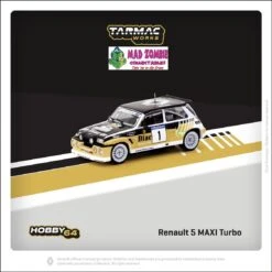 Tarmac Works 1:64 Hobby 64 - Renault 5 MAXI Turbo Rallye Du Var 1986 François Chatriot / Michel Périn