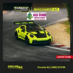 Tarmac Works X Minichamps 1/64 Collab 64 - Porsche 911 (992) GT3 RS – Acid Green – Limited To 999 Pcs World Wide