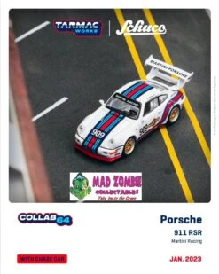Tarmac Works Collab 64 - Porsche 911 RSR Martini Racing