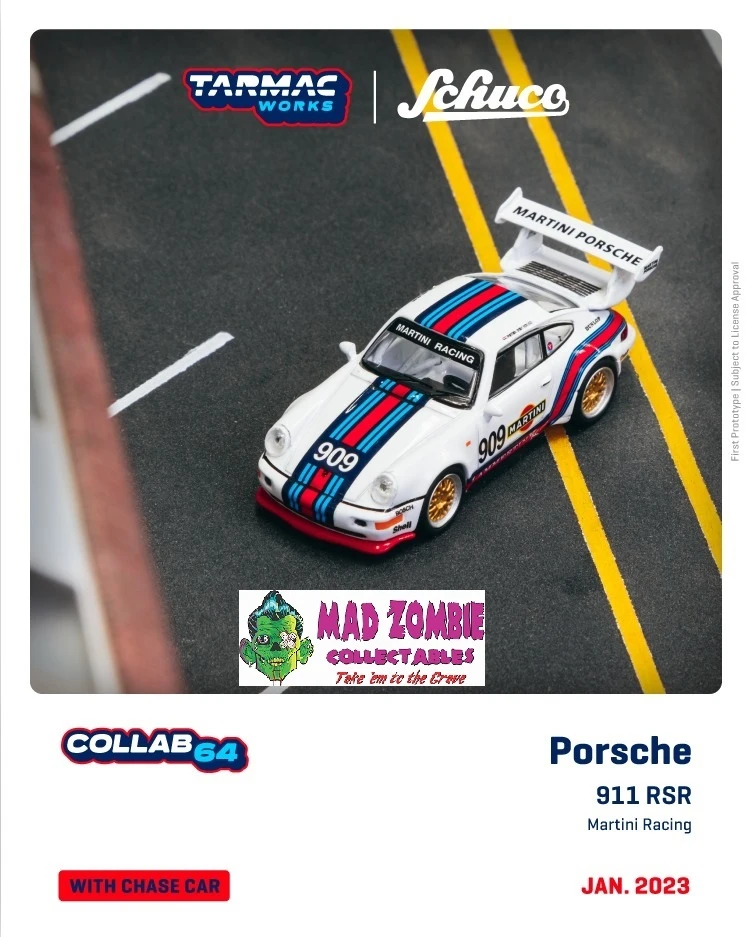 Tarmac Works Collab 64 - Porsche 911 RSR Martini Racing